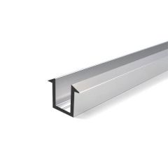 Aluminium Recessed U Channel for 12mm Glass Shower Screens