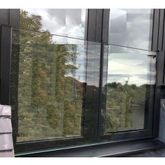 Easy Glass View Juliette Balcony Set - Aluminium, Black RAL 9005
