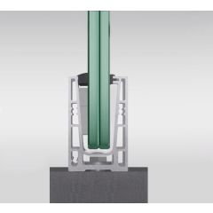 Q-railing Easy Glass Up - Parapet Top Mount Base Channel Profile Set - 2500mm