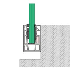 Q-railing Easy Glass Up - Parapet Fascia Mount Base Channel Profile Set - 2500mm