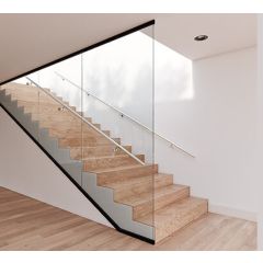 Q-railing Easy Glass Wall Floor to Ceiling Glass Screening Kit - Black RAL 9005, 5000mm