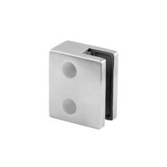 Model 51 Square Satin Stainless Steel Glass Clamp for Indoor Use