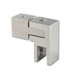 Glass Connector Square End Support with 180° Swivel