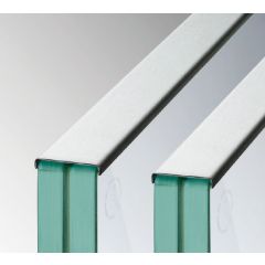 Q-railing Glass Edge Protection / U Profile - Brushed Aluminium