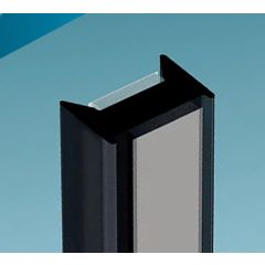Glass to Glass Partition Joint Abutment - Black