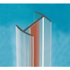 Glass to Glass Partition Joint Slimline H Section - Clear