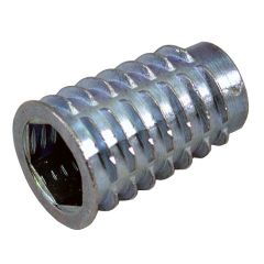 M8 Threaded Insert for Timber Fitting - Zinc Alloy