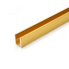 Shiny Gold Effect U Channel for 8mm Glass Shower Screens
