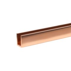 Polished Copper U Channel for 10mm Glass Shower Screens
