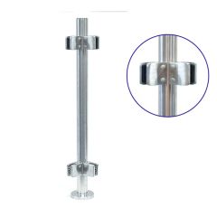 Pre-Drilled Round Corner Post Kit with Model 26 Clamps for Indoor Use - 48.3mm Ø