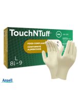 Ansell 69-318 TouchNTuff Natural Latex Disposable Gloves