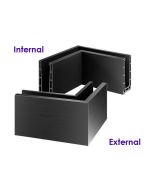 Q-railing Black Easy Glass Pro Top Mount 90° Connector Balustrade Base Channel