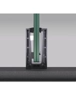 Q-railing Black Easy Glass Pro Top Mount Base Channel Profile Set - 2500mm