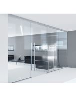 Colcom FLUIDO+ 70 Single Glass Sliding Door Kit with Fixed Sidelight - Ceiling Mounting