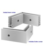 Q-railing Easy Glass Pro Fascia Mount 90° Connector Balustrade Base Channel