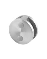 Model 46 Round Satin Stainless Steel Glass to Glass Clamp for Outdoor Use