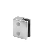 Model 51 Square Satin Stainless Steel Glass Clamp for Indoor Use