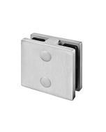 Model 52 Square Satin Stainless Steel Glass to Glass Clamp for Indoor Use