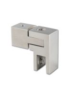 Glass Connector Square End Support with 180° Swivel