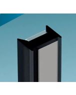 Glass to Glass Partition Joint Abutment - Black