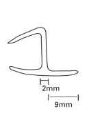 H Jamb for 180° Glass to Glass Shower Seal