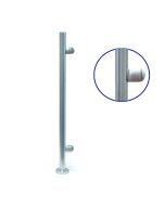 Pre-Drilled Round End Post Kit with Model 28 Clamps for Indoor Use - 48.3mm Ø