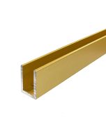 Satin Brass U Channel for 10mm Glass Shower Screens